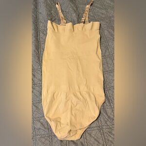Women’s Beige Full Body Shaper Bodysuit – Size M